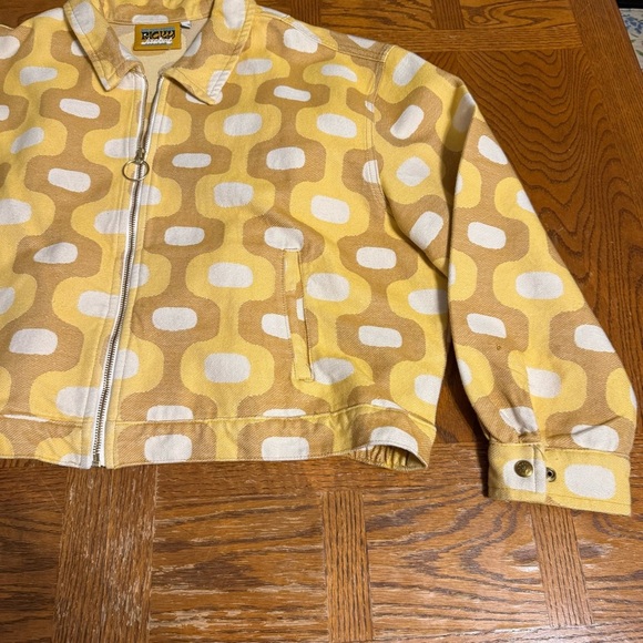 Big Bud Press Jacquard Yellow Printed Ricky Jacket 0XL Cropped Vintage Inspired - Picture 5 of 16